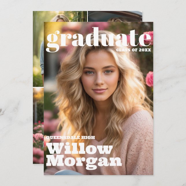 Convite para Evento de Graduação de Fotografia do  (Frente/Verso)