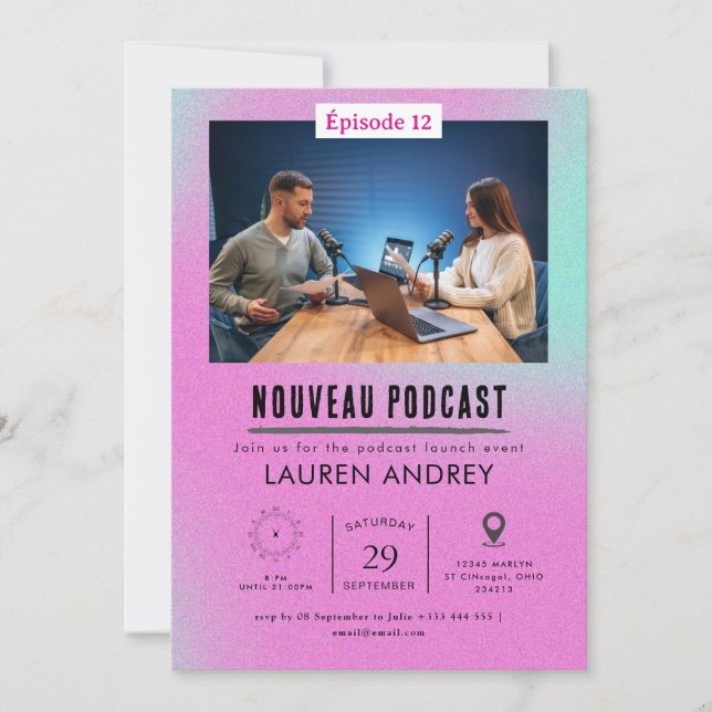 Convite para Evento de Lançamento de Podcast (Frente)