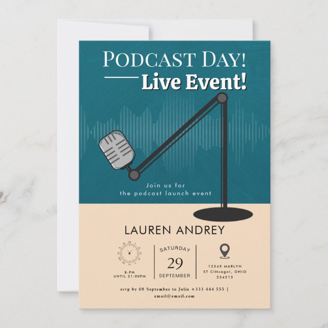 Convite para Evento de Lançamento de Podcast (Frente)