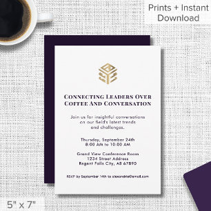 Convite para evento de rede com marca