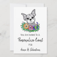 *~* Convite para Evento Fofo do Frenchie Bulldog F