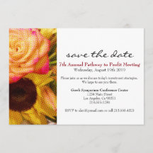 Convite para eventos corporativos de girassol rosa