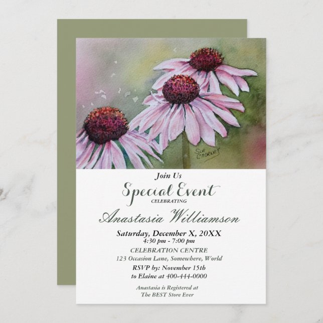 CONVITE PARA EVENTOS DE PARTES BEM-VINDOS (Frente/Verso)