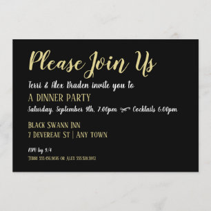 Convite para Eventos de Recepção de Janto Elegan
