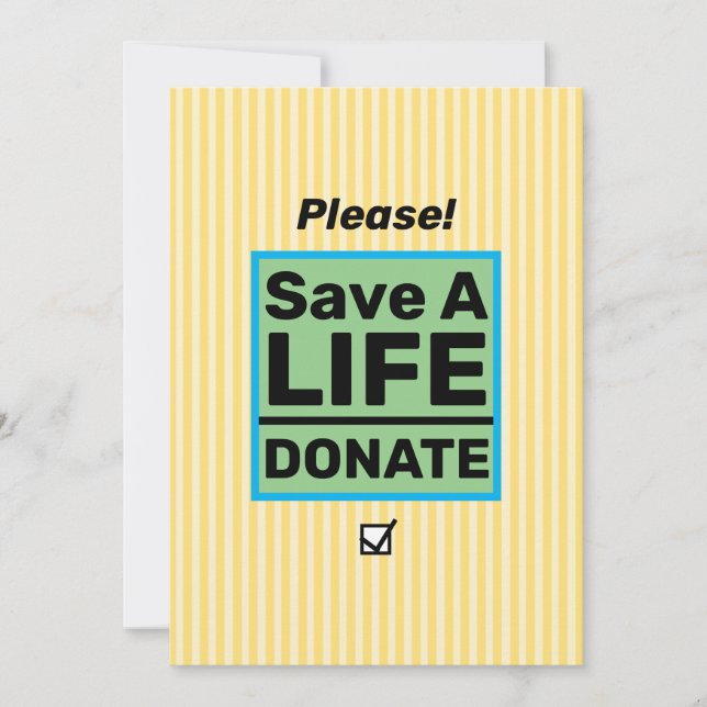 Convite para eventos de sensibilização para doaçõe (Frente)