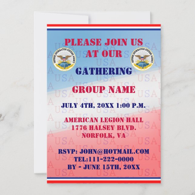 Convite para eventos DISA (Frente)