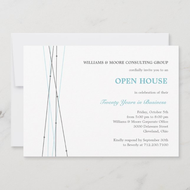 Convite para eventos ou parte corporativa de linha (Frente)