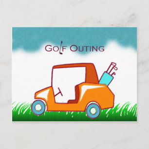 convite para excursão de carrinho de golfe