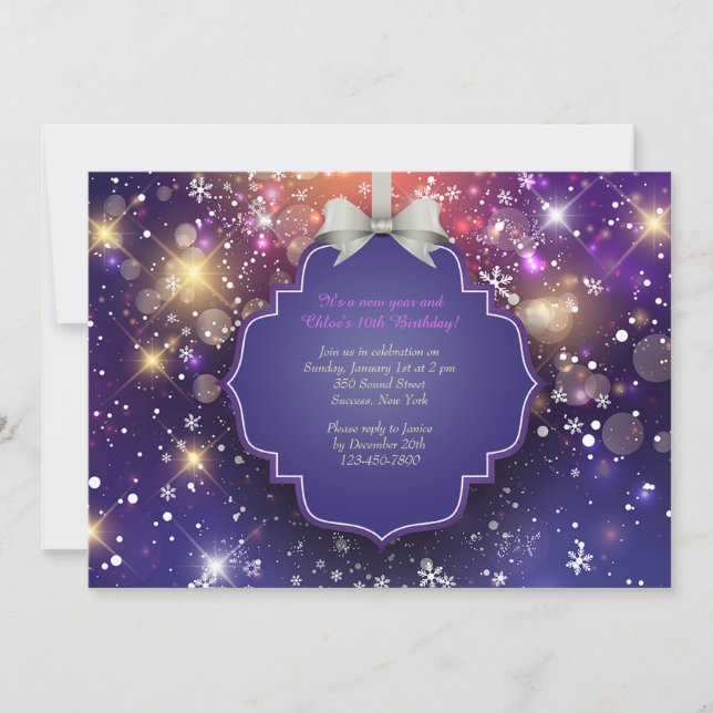 Convite para Extravaganza de inverno (Frente)