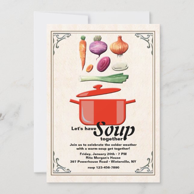 Convite para Fazer Sopa (Frente)