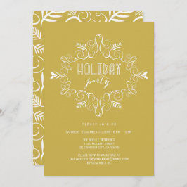 Convite para Feriado Clássico de Folhagem de Deco