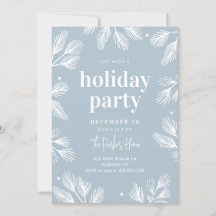 Convite para Feriado de Cor Editável dos Pinheiros