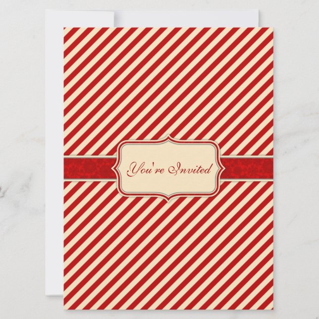 Convite para Feriado de Red & Crème (Frente)