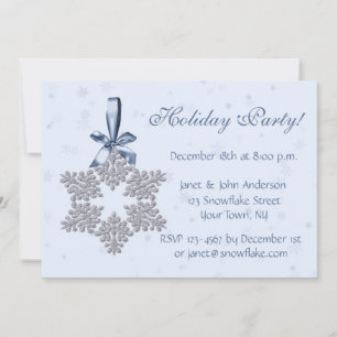 Convite para Feriado de Silver Snowflake
