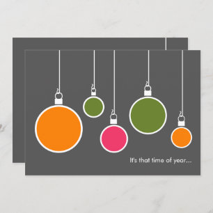 Convite para Feriados Modernos - Cinza Escura