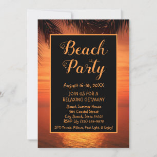 Convite para Férias de Getaway do Partido de Praia