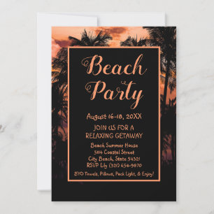 Convite para Férias de Getaway do Partido de Praia