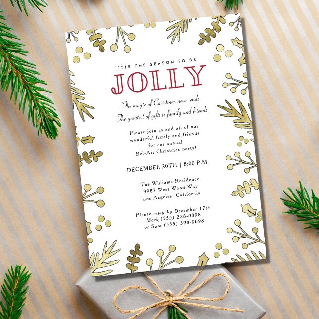 Convite para Férias de Natal (Christmas Holiday Party Invite)