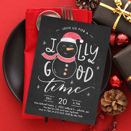 Convite para Férias de Natal Jolly Snowman