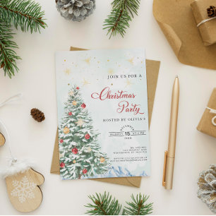 Convite para Férias de Natal Moderno Elegante
