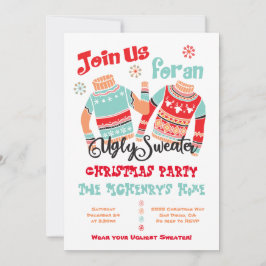 Convite para Férias de Natal Ugly Sweater