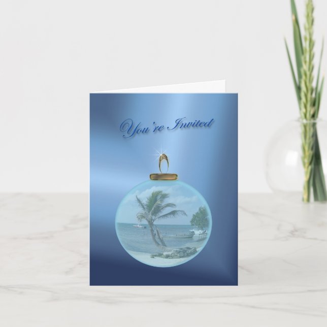 Convite para Férias de Praia do Paraíso (Frente)