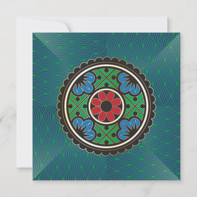 Convite para férias Mah Jongg/Cartão plano (Frente)