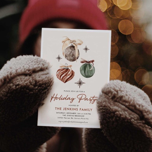 Convite para Férias Modernas (Boho Modern Holiday party invitation)