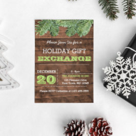 Convite para Férias Rústicas de Madeira e Pinheiro