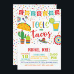 Convite para Ferramentas e Tacos - Branco<br><div class="desc">Convite perfeito para comemorar aquele noivo especial! Verifique nosso compro Etsy para Corresponder a Itens Digitais: https://www.etsy.com/shop/BDPDesignsWeddings?search_query=tools and tacos</div>
