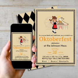 Convite para Festa Alemã de Outono do Oktoberfest