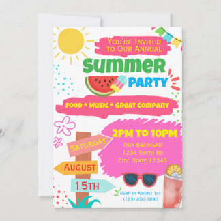 Convite para Festa Anual de Verão
