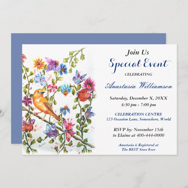 CONVITE PARA FESTA AO AR LIVRE CHEIA DE CAPRICHO (Frente/Verso)