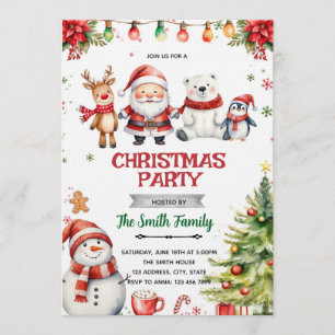 convite para festa com tema de Natal