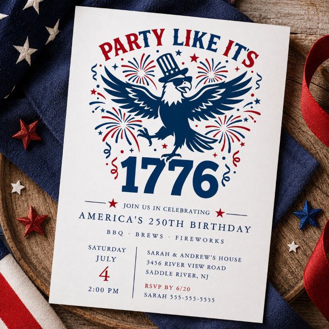 Convite para Festa como se fosse 1776 (Criador carregado)