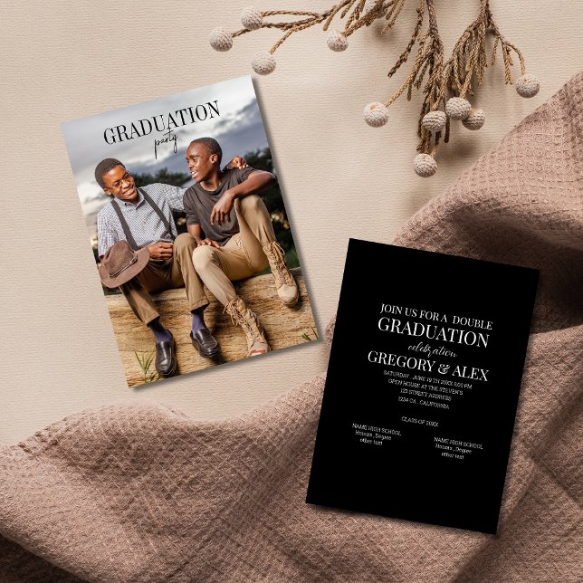 Convite para festa conjunta de formatura com foto (Criador carregado)