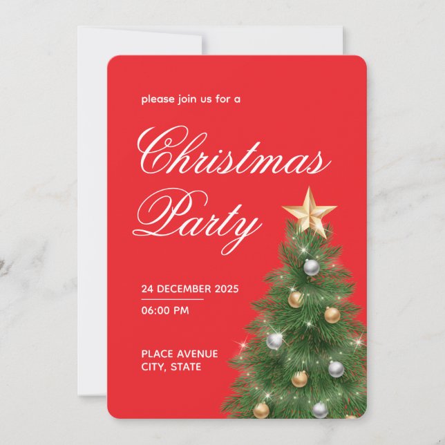 Convite para Festa da Árvore de Natal (Frente)