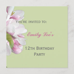 convite para festa da flor de maçã