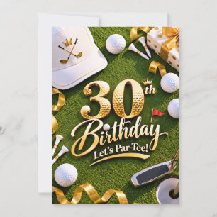 Convite para festa de 30 anos de golfe