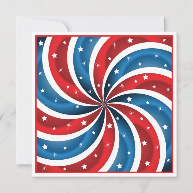 Convite para Festa de 4 de Julho 5x5 (Frente)