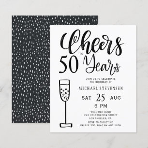 Convite para festa de 50 anos com orçamento