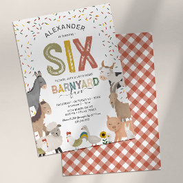 Convite para Festa de 6 Anos no Petting Zoo