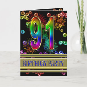 Convite para festa de 91º aniversário