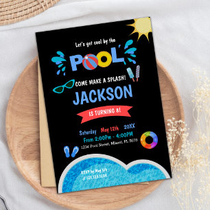 Convite para Festa de Água de Verão Editável