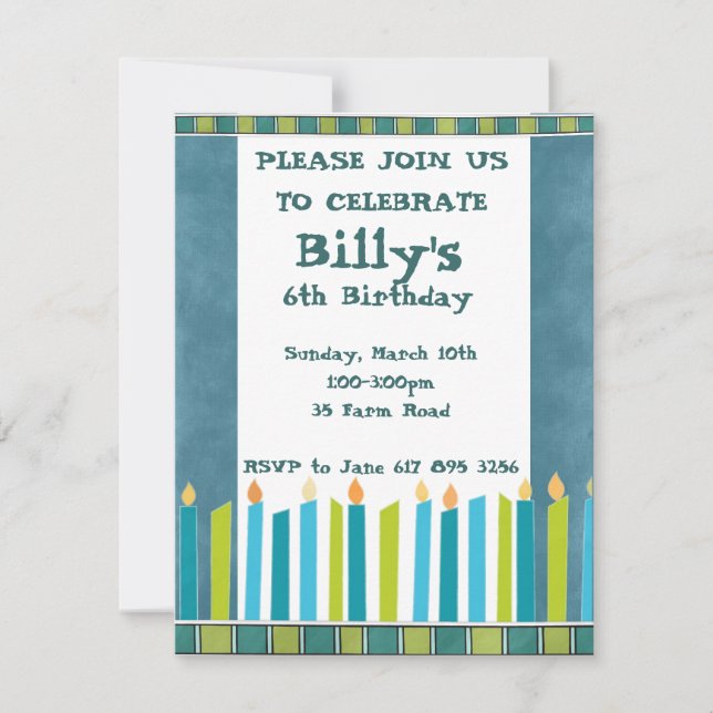 Convite para Festa de aniversário (Frente)