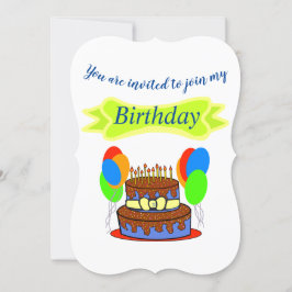 Convite para festa de aniversário