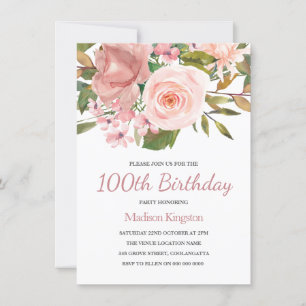 Convite para Festa de aniversário 100 Dourado para