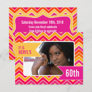 Convite para festa de aniversário 60ª foto brilh