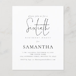 Convite para Festa de aniversário 60º Script Simpl