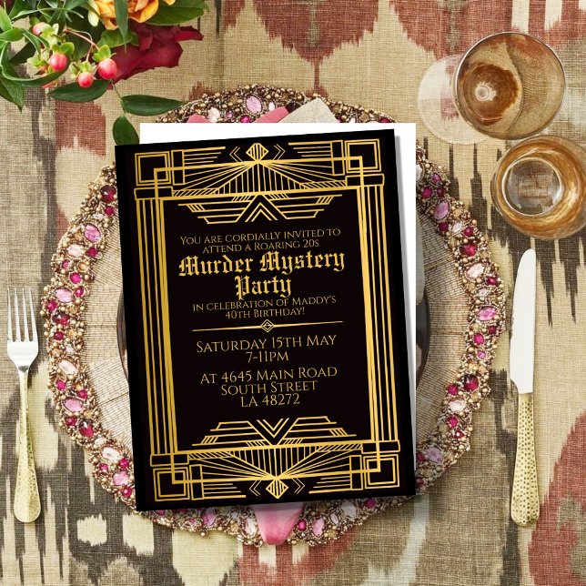convite para festa de aniversário com tema de mist (Criador carregado)